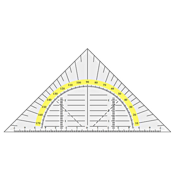 Geodreieck Geometrie Dreieck Geo Lineal 16 cm / Regla triángulo geometría