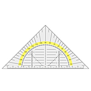 Geodreieck Geometrie Dreieck Geo Lineal 14 cm / Regla triángulo geometría