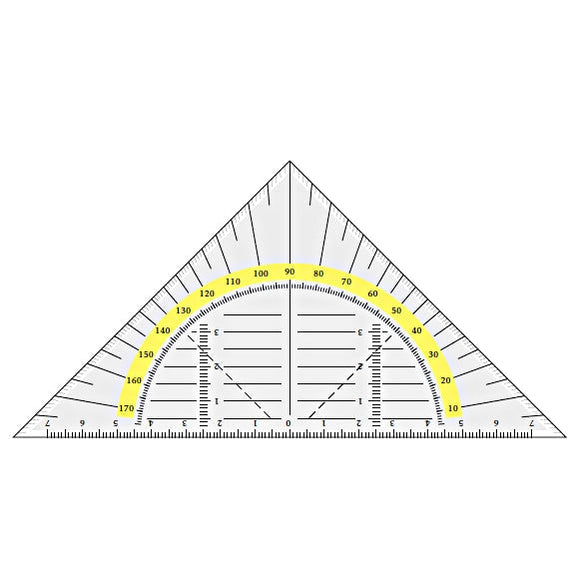 Geodreieck Geometrie Dreieck Geo Lineal 14 cm / Regla triángulo geometría