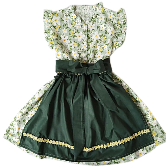 4 - 5 años ( 104-110cm) / Traje alemán para niñitas, vestido tradicional bávara con delantal / Kinder Dirndl mit Schürze