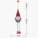 Hängedeko Wichtel mit Bart, 25cm / Decoración de navidad, Gnomo colgante 25cm