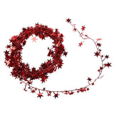 Guirnalda de estrellas para navidad, 7 metros, rojo / Sternenband Foliengirlande mit Sternen 7 meter, gold