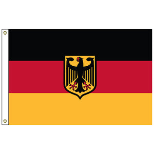 Bandera Alemana con Águila / Deutsche Flagge mit Bundesadler - Deutschland Fahne (150 x 90 cm)