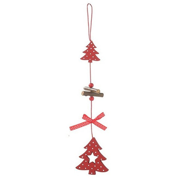 Colgante de madera para navidad, decoración navideña / Hängedeko Weihnachten Holz rot, Tannenbaum