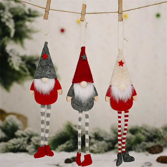 Hängedeko Wichtel mit Bart, 25cm / Decoración de navidad, Gnomo colgante 25cm