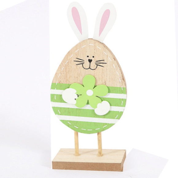 Deko-Hase - aus Holz - 17,8 x 7 cm - 1 Stück / Conejito de madera - Decoración para pascua de resurrección