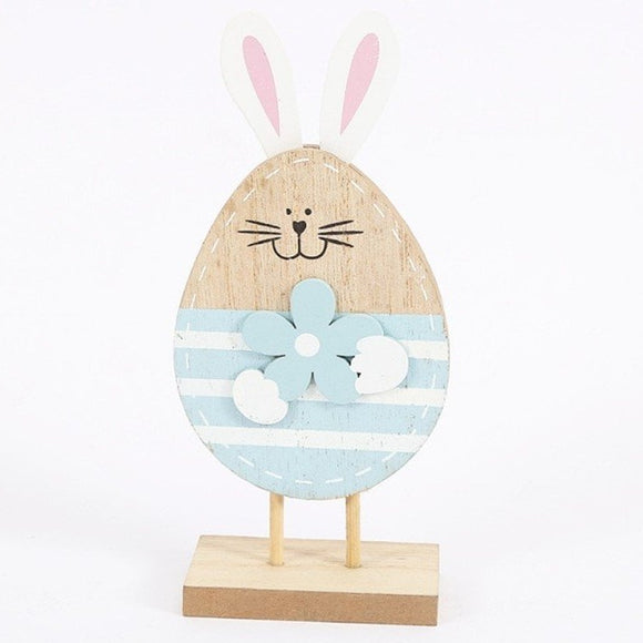 Deko-Hase - aus Holz - 17,8 x 7 cm - 1 Stück / Conejito de madera - Decoración para pascua de resurrección