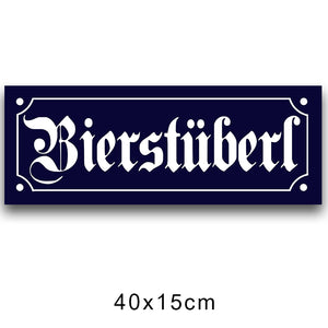 Letrero / Schild "Bierstüberl" 40x15cm