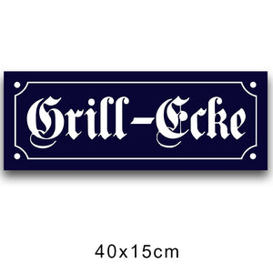Letrero / Schild "Grill-Ecke" 40x15cm
