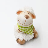 Schaf mit Halstuch Keramik Wolle. 1 Stück