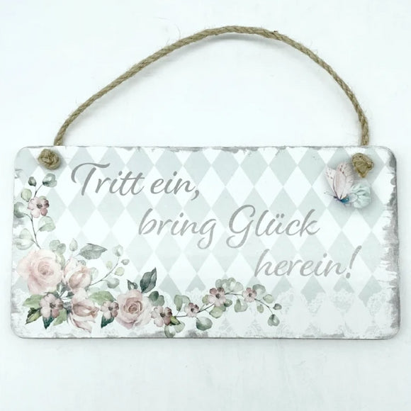 Letrero de madera / Holzschild zum Hängen 