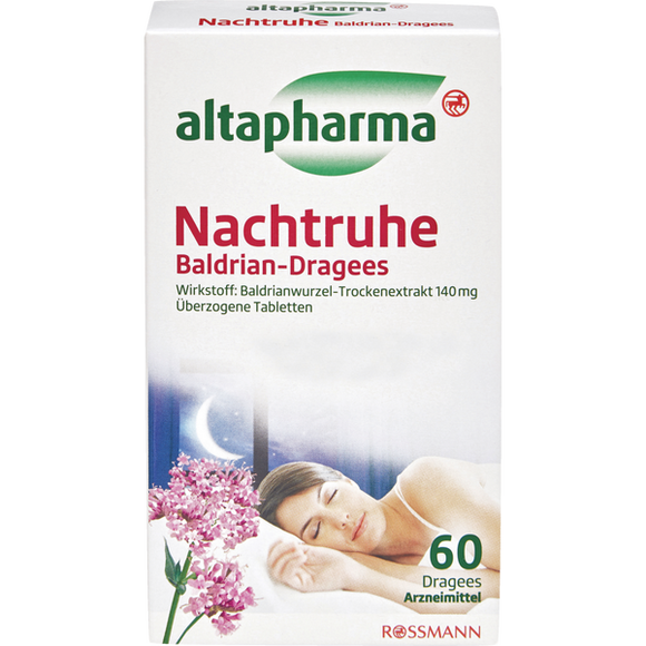 altapharma Nachtruhe Baldrian Dragees, 60 Stück