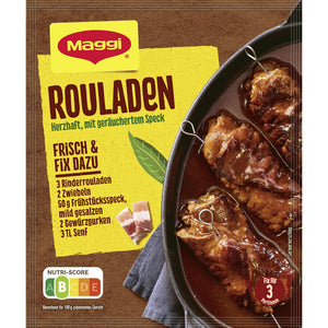 Maggi fix & frisch Rouladen / Rouladen Rollos de ternera estofados