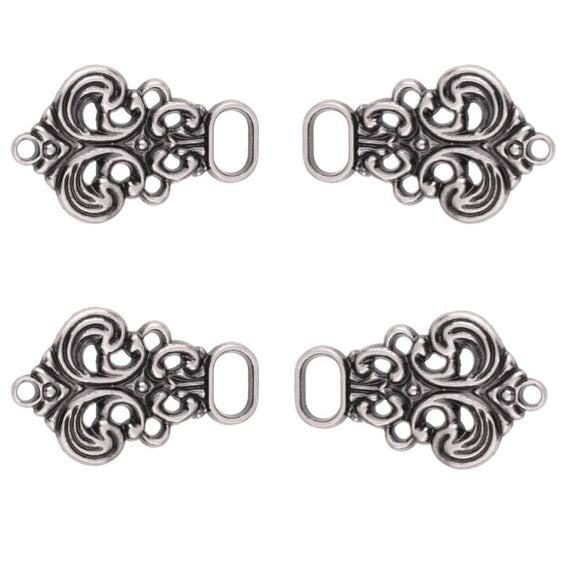 Miederhaken / Miederösen für Dirndl, 4 Stück