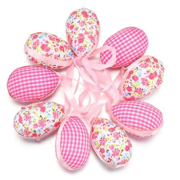 9x huevitos de pascua / Hägedeko Ostereier zum Hängen. 9er Set