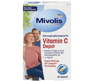 Mivolis Vitamin C Depot, Kapseln 40 St / Depósito de vitamina C, cápsulas