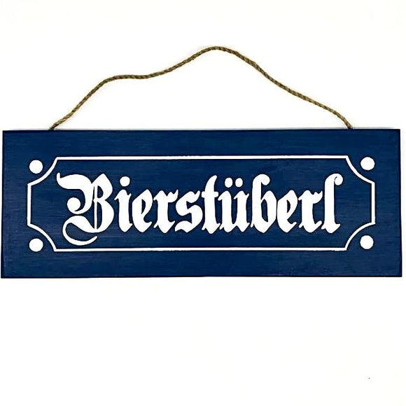 Bierstüberl Schild aus Holz / Letrero / Cartel de madera 40x15 cm