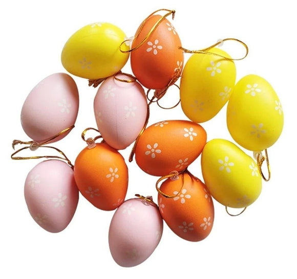 Huevos para la pascua, para colgar - Set de 6 unidades / Ostereier zum Hängen - 6er Pack