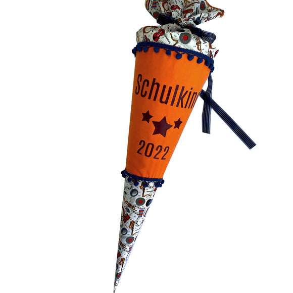 Schultüte aus Stoff 70cm / Cono escolar recubiertas en tela