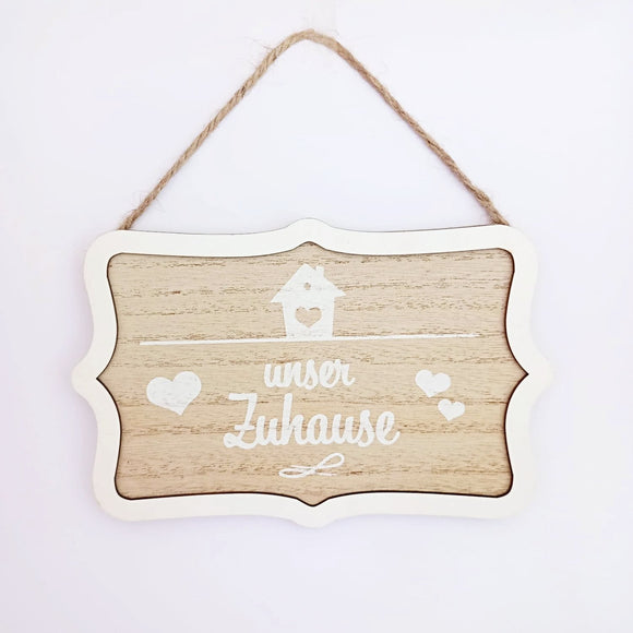 Holzschild zum Hängen 