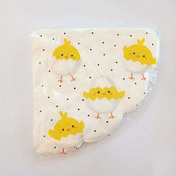 Serviette Küken 12er, 32cm, 3-lagig / Servilleta de papel con pollitos