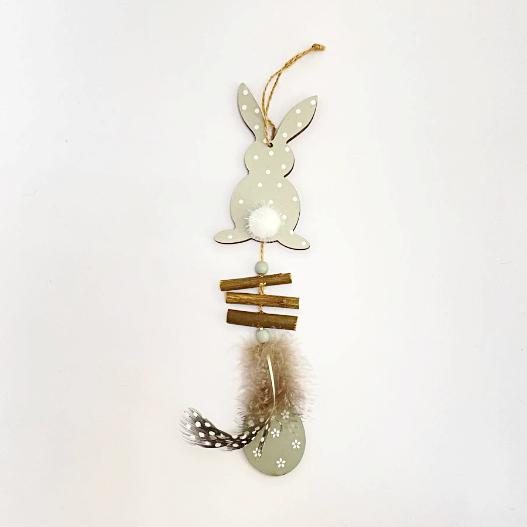 Deko-Hänger Hase mit Pompom Länge 33cm / Colgante para Pascua de Resurrección