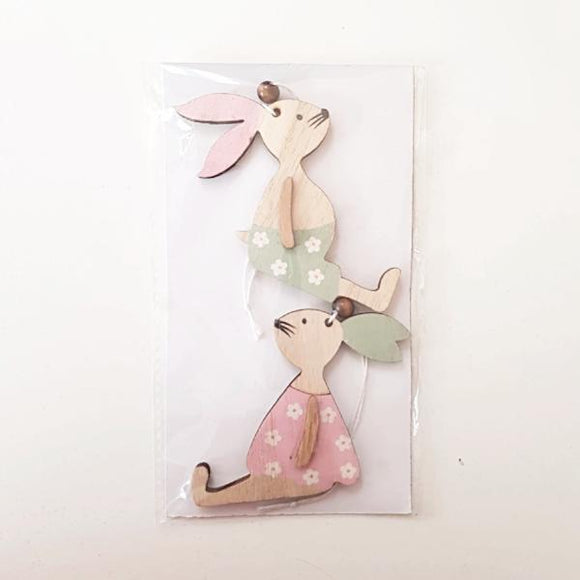 Deko-Hänger 2x Hase