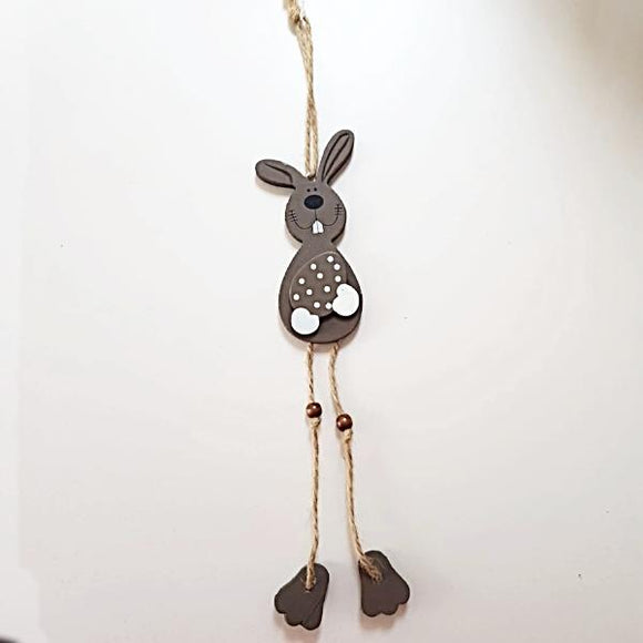 Deko-Hänger Hase braun mit Ei