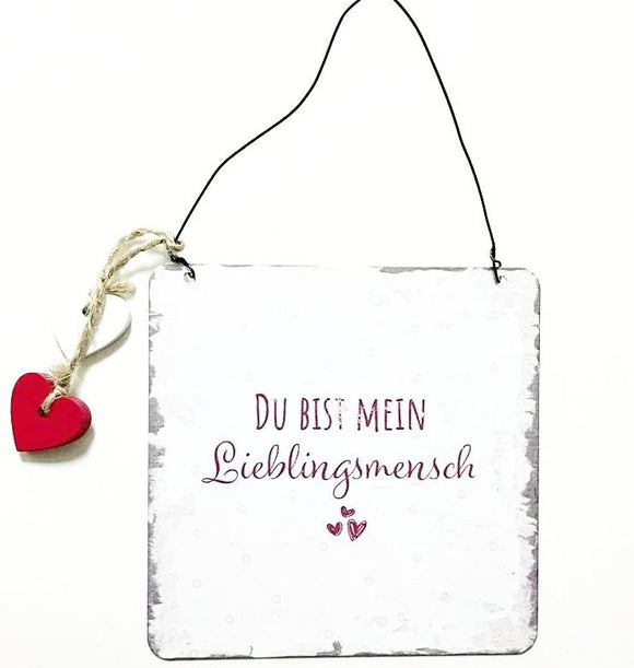 Metallschild 12x12 cm 