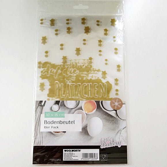 Bodenbeutel, gold 30x18cm 