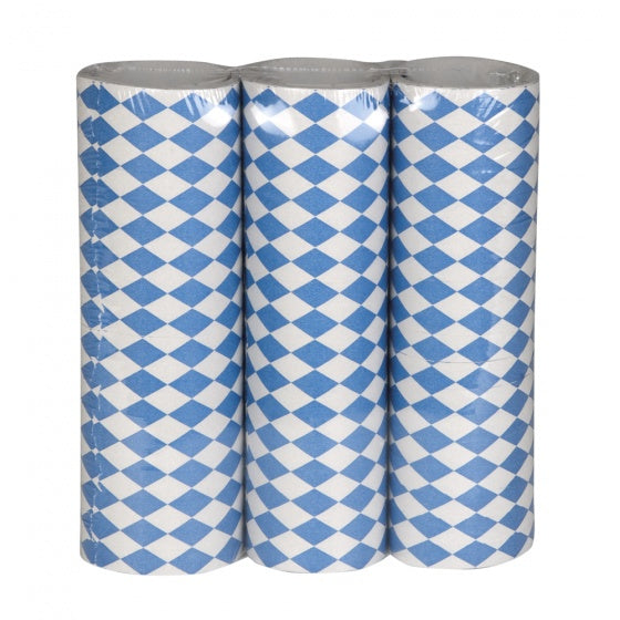 Luftschlange Serpentine Oktoberfest 3 Rollen 400 cm blau/weiß / Serpentinas, 3 rollos