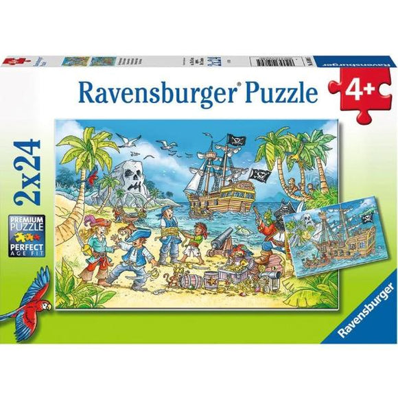 Ravensburger - Puzzle La isla de la aventura - 2x24, 4+