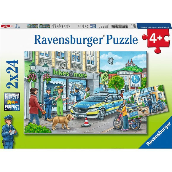 Ravensburger - Puzzle Operación policial - 2x24, 4+