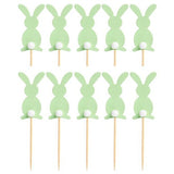 10x palillos para decoración de cupcakes y pasteles - Conejo / Cupcake Topper - Hase, 10 Stück