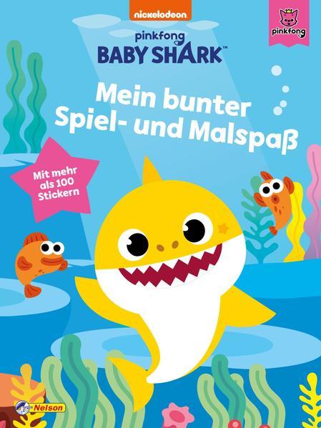 Baby Shark: Mein tolles Malbuch, mit 100 Sticker 3+
