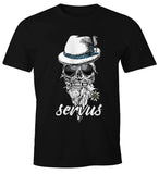T-Shirt Totenkopf mit Filzhut Bayern