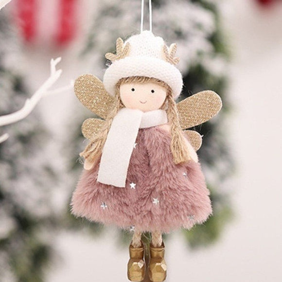 Hängedeko Engel rosa / Decoración de navidad, colgante ángel rosado, 14cm