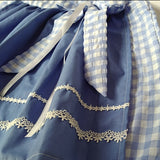 5 - 6 años (110-116cm) / Traje alemán para niñitas, vestido tradicional bávara con delantal, celeste / Kinder Dirndl mit Schürze