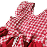 5 - 6 años (110-116 cm ) / Traje alemán para niñitas, vestido tradicional bávara con delantal, rojo / Kinder Dirndl mit Schürze