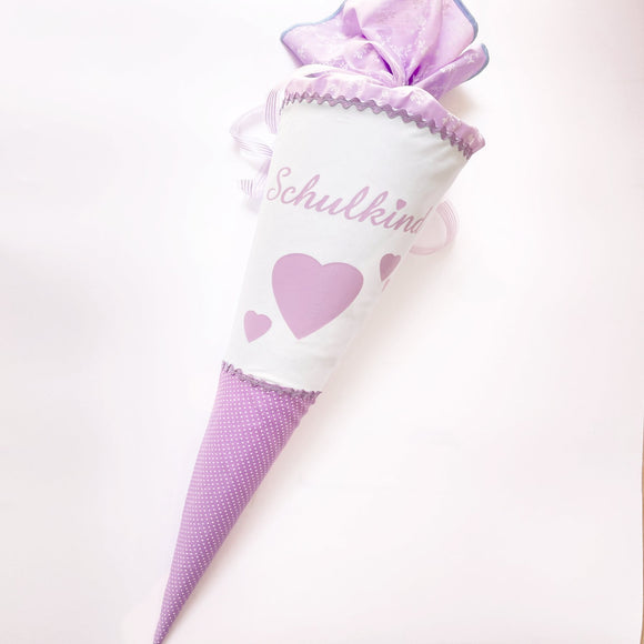 Schultüte aus Stoff 70cm / Cono escolar recubiertas en tela