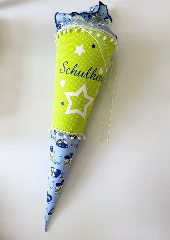 Schultüte aus Stoff 70cm / Cono escolar recubiertas en tela