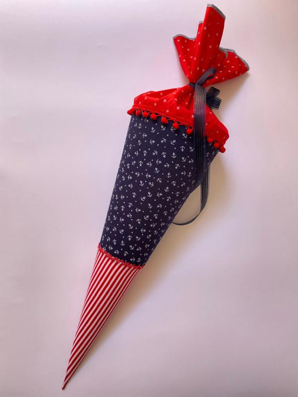 Schultüte aus Stoff 70cm / Cono escolar recubiertas en tela