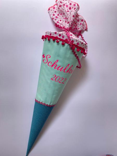 Schultüte aus Stoff 70cm / Cono escolar recubiertas en tela