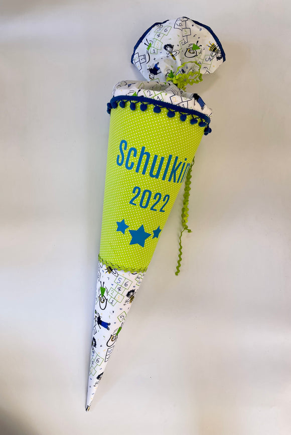 Schultüte aus Stoff 70cm / Cono escolar recubiertas en tela