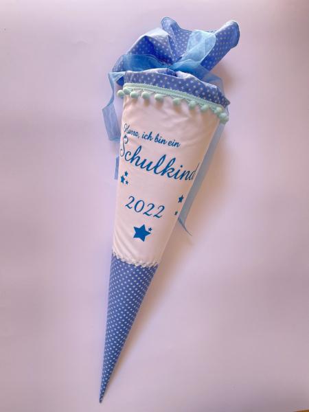 Schultüte aus Stoff 70cm / Cono escolar recubiertas en tela