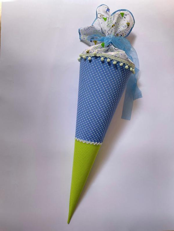 Schultüte aus Stoff 70cm / Cono escolar recubiertas en tela