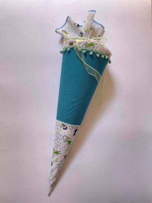 Schultüte aus Stoff 70cm / Cono escolar recubiertas en tela