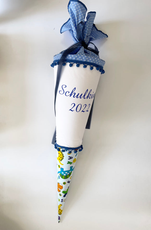Schultüte aus Stoff 70cm / Cono escolar recubiertas en tela