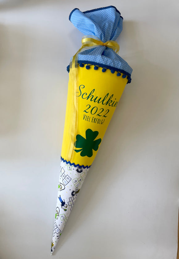 Schultüte aus Stoff 70cm / Cono escolar recubiertas en tela