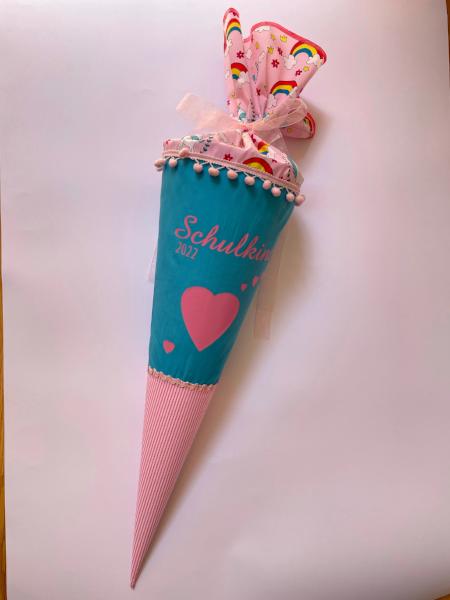 Schultüte aus Stoff 70cm / Cono escolar recubiertas en tela